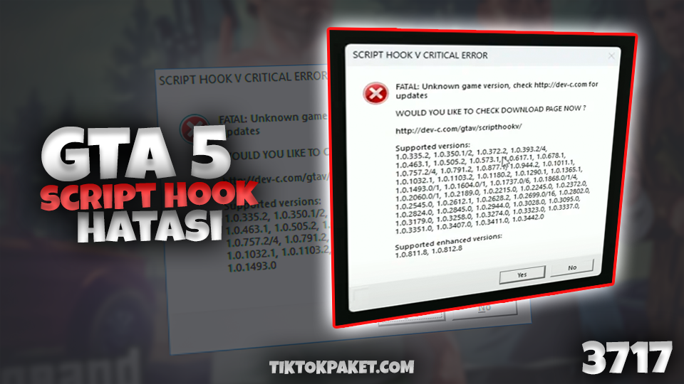 GTAV scripthook error / fix
