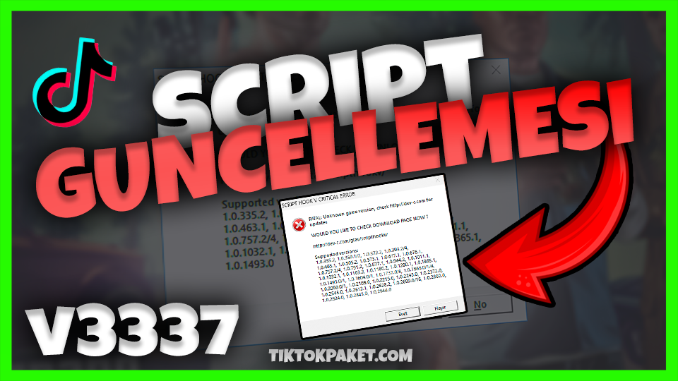 GTA5 SCRIPT HOOK 3337 GÜNCELLEMESİ